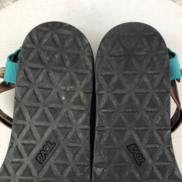 Teva Women's Size 9 Original Universal Cactus Brown Blue Yellow Sandals FAIR - Picture 9 of 13